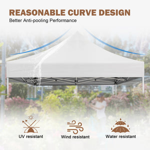 COOS BAY 10x10 Heavy Duty Pop up Commercial Canopy Tent Instant Sun Shelter with Roller Bag, 4 Sandbags, Green / Black / White / Beige / Gray