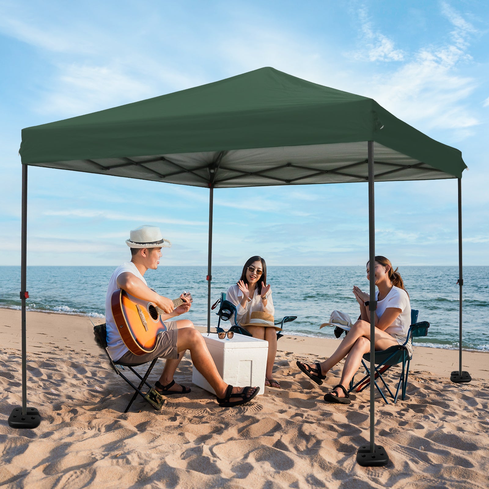 8x8 tent COOS BAY 8x8 Outdoor Instant Easy Set up Canopy Tent, Green